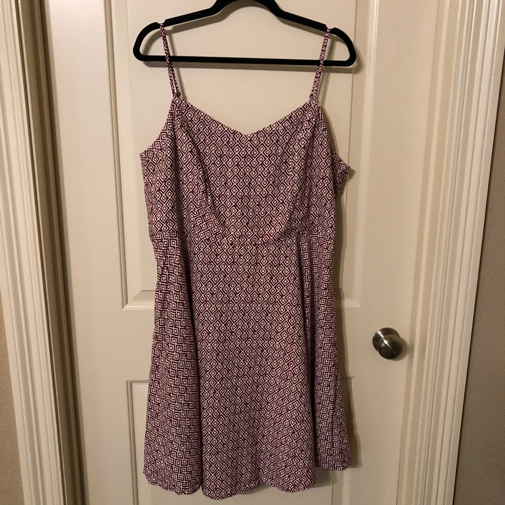 Purple Patterned Summer Dress